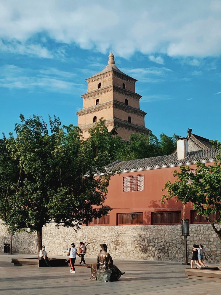 Giant Wild Goose Pagoda in Xi'an