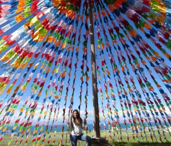 Linda Migliorati al lago Qinghai