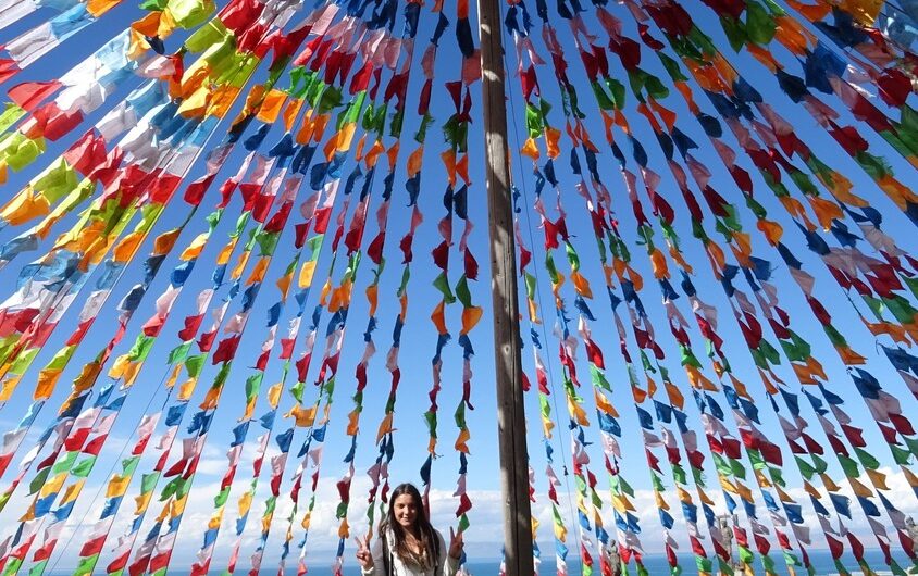 Linda Migliorati al lago Qinghai