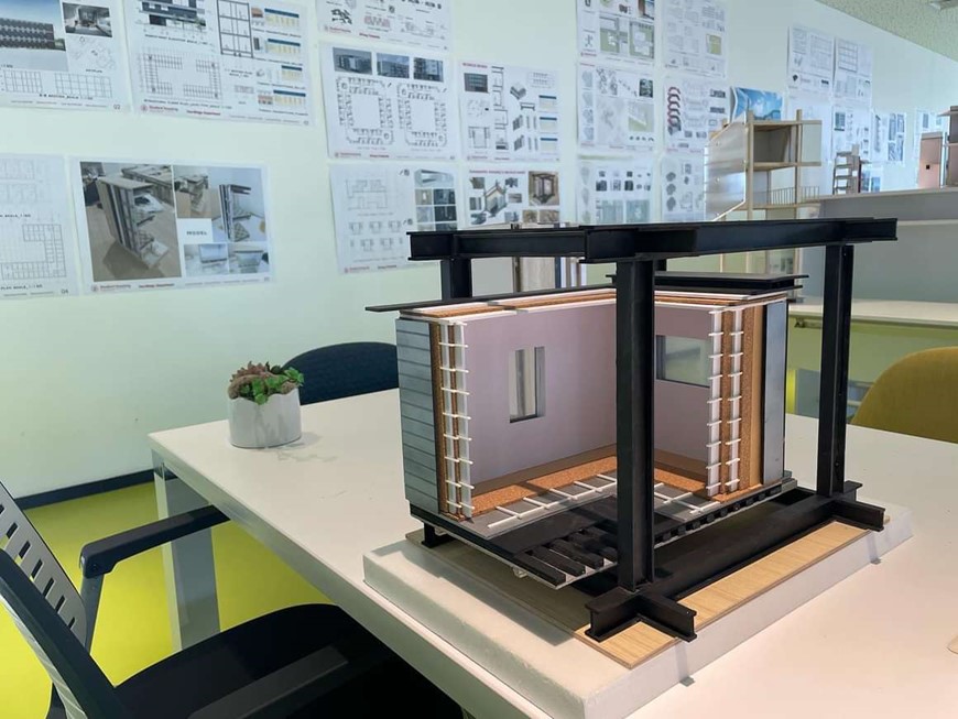 model presented at the end of the "Building technology studio"